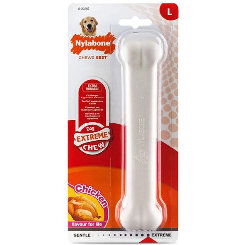 Іграшка жувальна Nylabone Extreme Chew Bone для собак смак курки - L