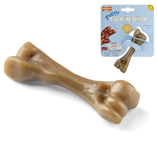 Іграшка жувальна Nylabone Gourmet Puppy Femur Bacon ГУРМЕ ПАППІ для цуценят смак бекону - S