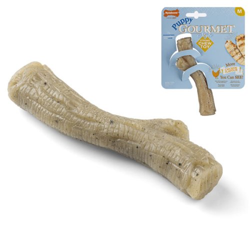 Іграшка жувальна Nylabone Gourmet Puppy Stick Chicken ГУРМЕ ПАППІ ГІЛКА для цуценят смак курки - M