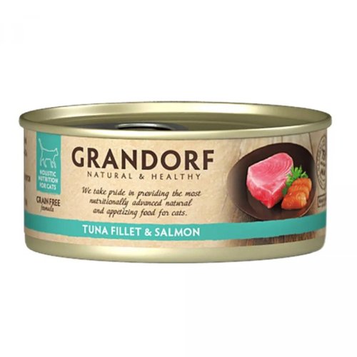 Вологий корм Grandorf Cat Tuna Fillet & Salmon для котів тунець лосось - 70 г