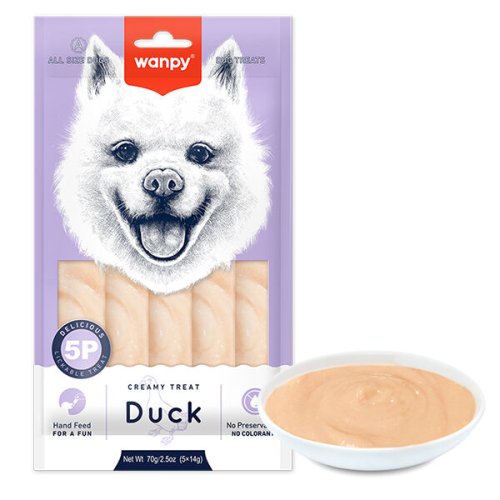 Ласощі Wanpy Dog Creamy Lickable Treat Duck КАЧКА рідкі для собак - 70 г