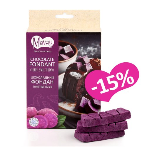 Ласощі Mavsy FD duck purple sweet potato Шоколадний фондан з фіолетового батату - 50 г
