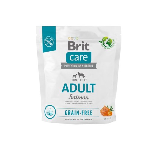 Сухий корм Brit Care Dog Grain-free Adult для собак малих і середніх порід беззерновий з лососем - 1 кг