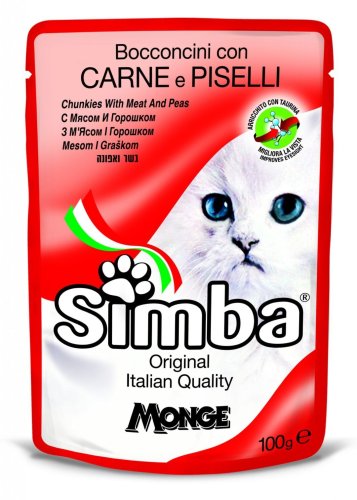 Вологий корм Monge SIMBA Cat Wet м'ясний - 100 г