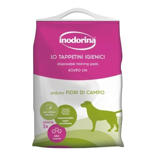 Пелюшки Indorina Tappetini Fiori Di Campo для собак з ароматом польових квітів, 60х90 см - 10 шт