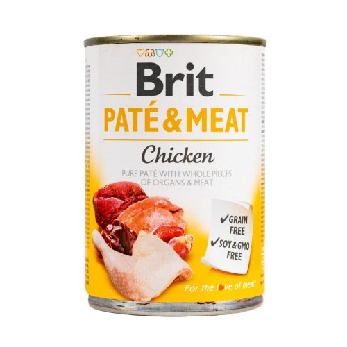 Вологий корм Brit Care Pate & Meat для собак з куркою - 400 г