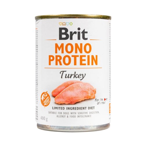 Вологий корм Brit Mono Protein Turkey для собак з індичкою - 400 г