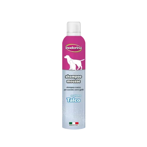 Шампунь-мус Indorina Shampoo Mousse Talco для собак та котів з ароматом тальком - 300 мл