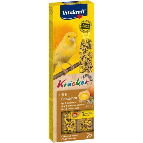 Ласощі Vitakraft Kracker Original Feather Care крекер для канарок під час линьки з яйцем, 60 г - 2 шт
