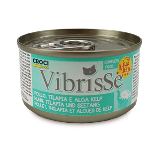 Вологий корм Vibrisse CAT MENU Для котів курка з тілапією в соусі з водоростей - 70 г - 70 г