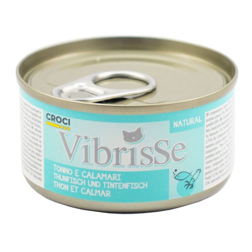 Вологий корм Vibrisse CAT Для котів тунець/кальмар - 70 г - 70 г