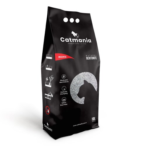 Бентонітовий наповнювач CATMANIA натуральний білий - 5 л - 10 л