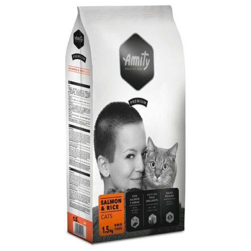 Amity Cat Salmon&Rice Сухий корм для котів повсякденний з лососем і рисом - 600 г - 1.5 кг