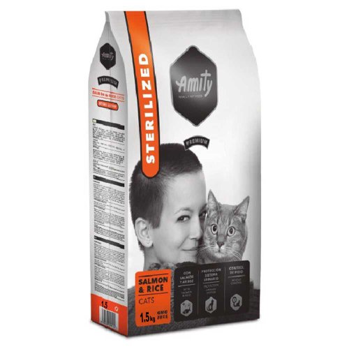 Amity Cat Sterilized Salmon Сухий корм для котів стерилізованих з лососем - 600 г - 1.5 кг