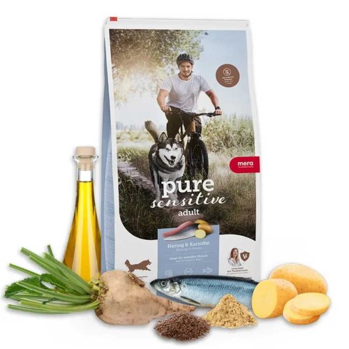 MERA Dog Pure Sensitive fresh meat Hering&Kartoffel корм для дорослих собак із свіжим м'ясом оселедця і картоплі беззерновий - 12.5 кг