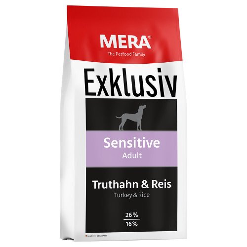 MERA Dog EXCLUSIV sensitive Adult Truthahn-Reis корм для чутлив.собак з індичкою та рисом - 15 кг