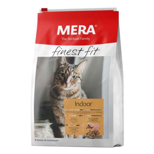 MERA Cat Finest fit Indoor корм для котів які утримуються у приміщенні із свіжим м'ясом птиці та лісовими ягодами - 4 кг - 1.5 кг
