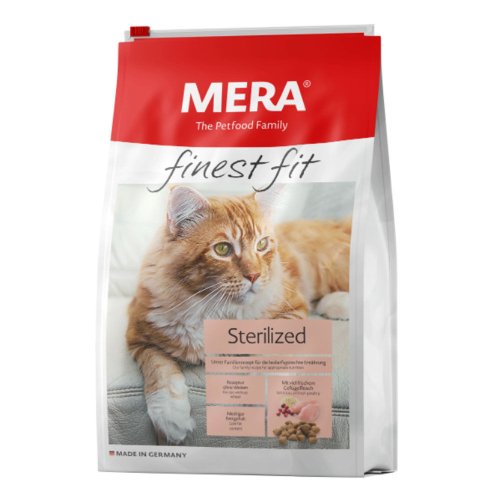 MERA Cat Finest fit Sterilized корм для стерилізованих котів із свіжим м'ясом птиці і журавлиною - 4 кг - 1.5 кг