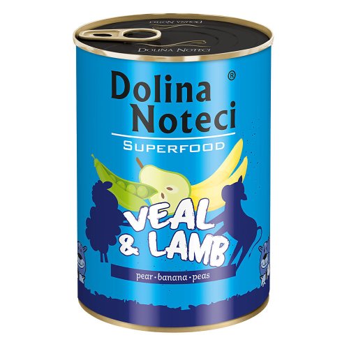 Вологий корм Dolina Noteci DOG Superfood Для cобак з телятиною та бараниною - 400 г