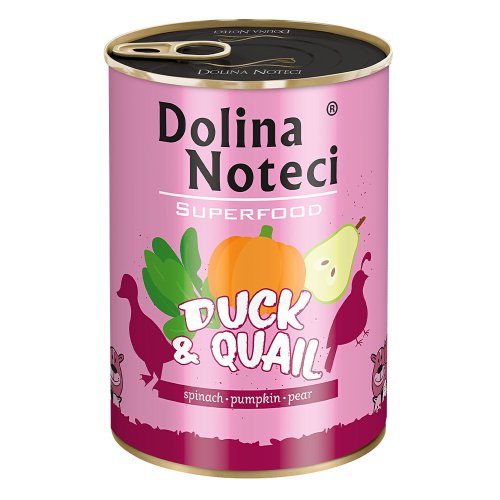 Вологий корм Dolina Noteci DOG Superfood Для cобак з качки та перепілки - 400 г