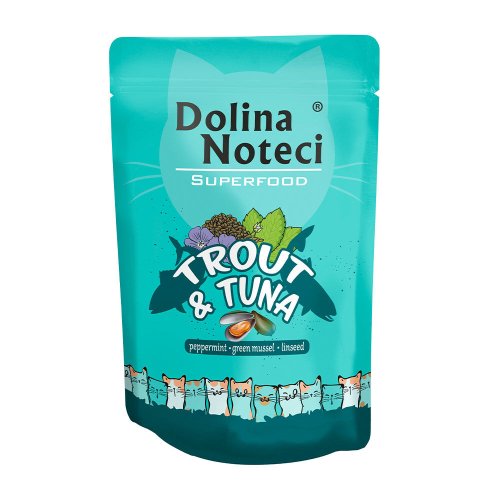 Пауч Dolina Noteci CAT Superfood Для котів з форелью та тунцем - 85 г - 85 г
