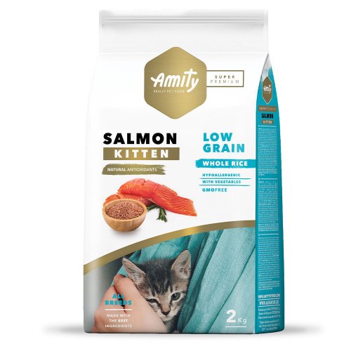 Amity Cat Super Premium Kitten Salmon Сухий корм для кошенят з лососем - 2 кг - 2 кг