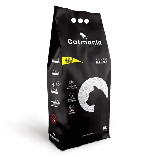 Бентонітовий наповнювач CATMANIA ваніль + жовті гранули - 5 л - 10 л