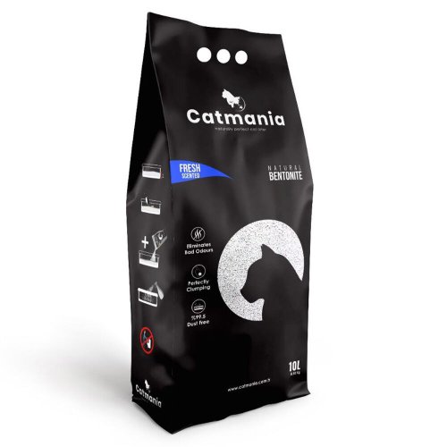 Бентонітовий наповнювач CATMANIA свіжість + блакитні гранули - 5 л - 10 л