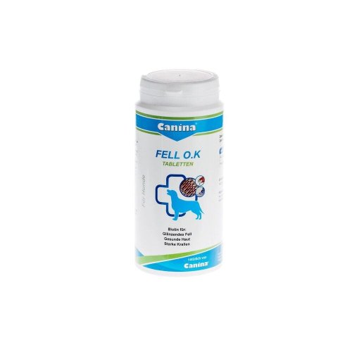 Вітамінний комплекс Canina Fell O.K. для собак Біотин для шерсті 250 г - 125 таб