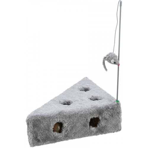 Іграшка Trixie для котів Сир з мишкою і трьома м'ячиками плюш 36х8х26 см - 1 шт - 1 шт