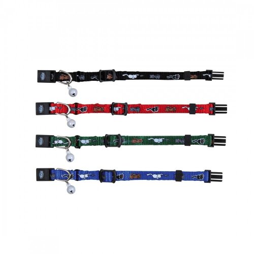 Нашийник Trixie для кошенят Kitty з котиками і дзвіночком нейлоновий - 1 шт - 1 шт