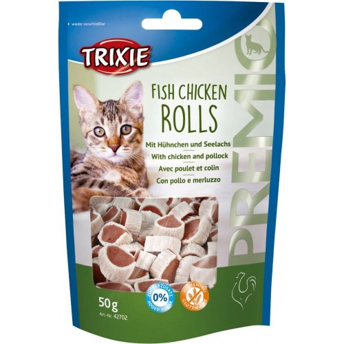 Ласощі Trixie Premio Fish Chicken Rolls для котів роли з куркою та рибою 50 г - 1 шт - 1 шт