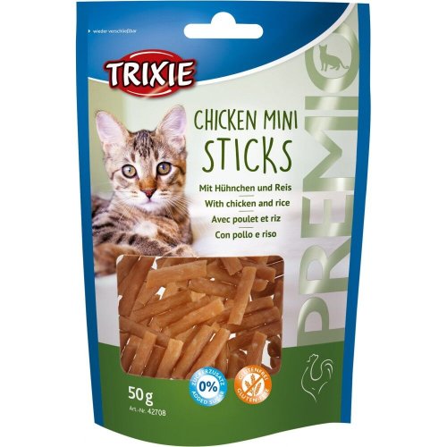 Ласощі Trixie Premio Chicken Mini Sticks для котів мініпалички з куркою та рисом 50 г - 1 шт - 1 шт