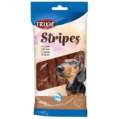 Ласощі Trixie Stripes для собак полоски з ягням 100 г - 1 шт