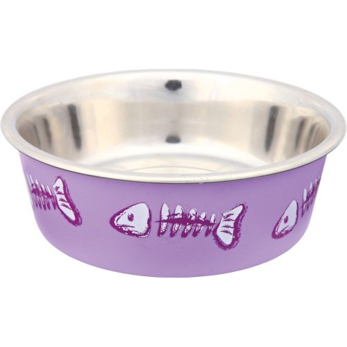 Миска Trixie для котів на гумовій основі з рибками пластикове покриття металева 12 см 250 мл - 1 шт - 1 шт