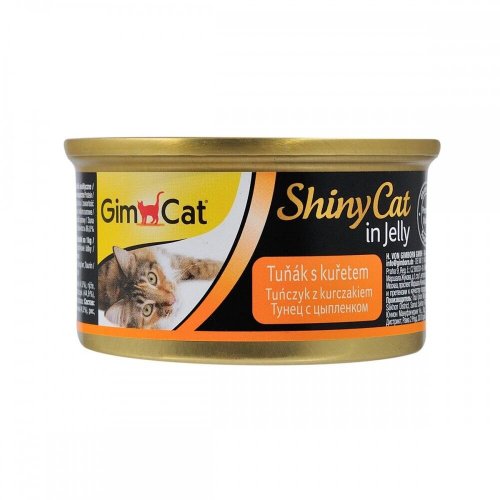 Корм вологий GimCat Shiny Cat для котів з тунцем та куркою в желе - 70 г - 70 г