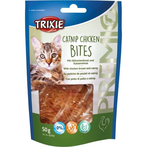 Ласощі Trixie Premio Catnip Chicken Bites для котів шматочки з курячою грудкою і котячою м'ятою 50 г - 1 шт - 1 шт