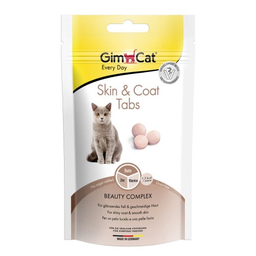Вітаміни GimCat Every Day Skin and Coat таблетки для котів для покращення стану шерсті - 40 г - 40 г