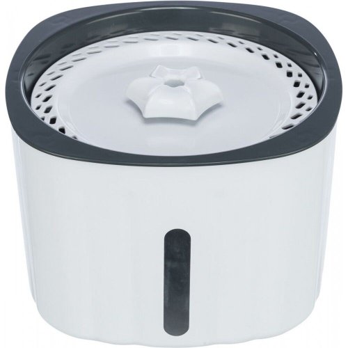 Поїлка-фонтан Trixie Flower для котів білий/сірий пластик 2 л 18.5х13х18.5 см - 1 шт - 1 шт