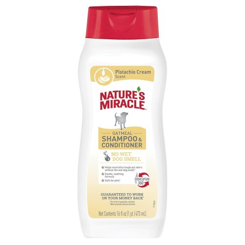 Шампунь - кондиціонер 8in1 Nature s Miracle для собак з ароматом вівсяного молока та фісташки - 473 мл