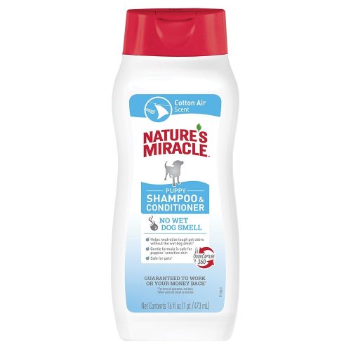 Шампунь-кондиціонер 8in1 Nature s Miracle для цуценят з ароматом бавовни - 473 мл