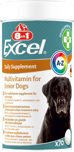 Вітаміни 8in1 Excel Multi Vitamin Senior для собак похилого віку, мультивітамін