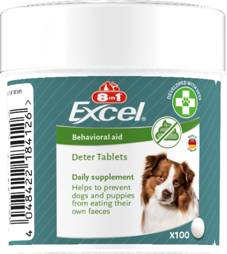 Вітаміни 8in1 Excel Deter для цуценят та дорослих собак, від копрофагії