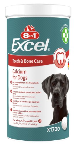 Вітаміни 8in1 Excel Calcium для цуценят та дорослих собак, для зубів та кісток, кальцій