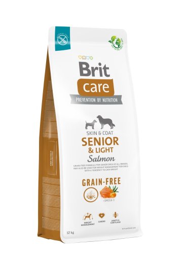 Сухий корм Brit Care Dog Grain-free Senior & Light для старіючих собак, беззерновий з лососем - 12 кг