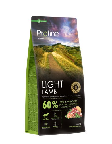 Корм сухий Profine Light Lamb and Potatoes для собак з надмірною вагою, з ягнятиною та картоплею - 12 кг