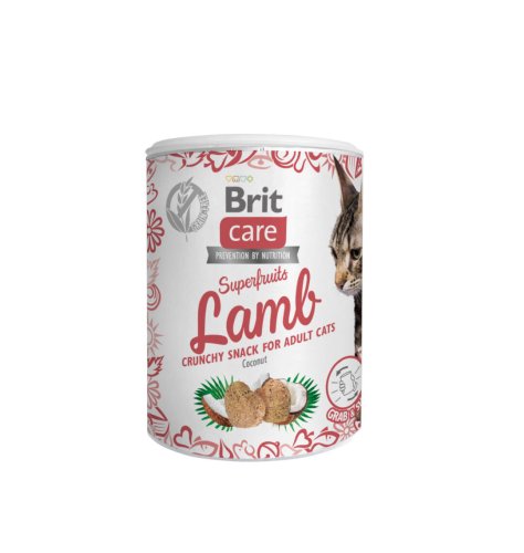 Ласощі для котів Brit Care Cat Snack Superfruits Lamb ягня - 100 г