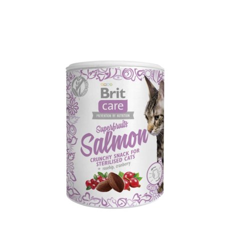 Ласощі для котів Brit Care Cat Snack Superfruits Salmon, лосось - 100 г