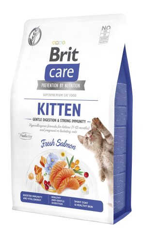 Сухий корм Brit Care Cat by Nutrition Kitten Gentle Digestion Strong Immunity для кошенят, з лососем - 2 кг