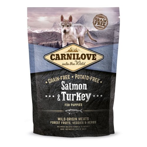 Сухий корм Carnilove Salmon & Turkey для цуценят всіх порід, лосось та індичка, 1 - 1.5 кг
